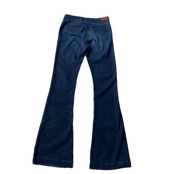 AG Adriano Goldschmied Jeans Womens 27R The Goldie Patch Pocket Bell Bottom Boho - Picture 3 of 13